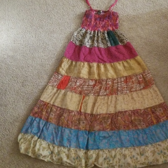 mandee Dresses & Skirts - 5/$50 Mandee 💯% Silk maxi multi color dress